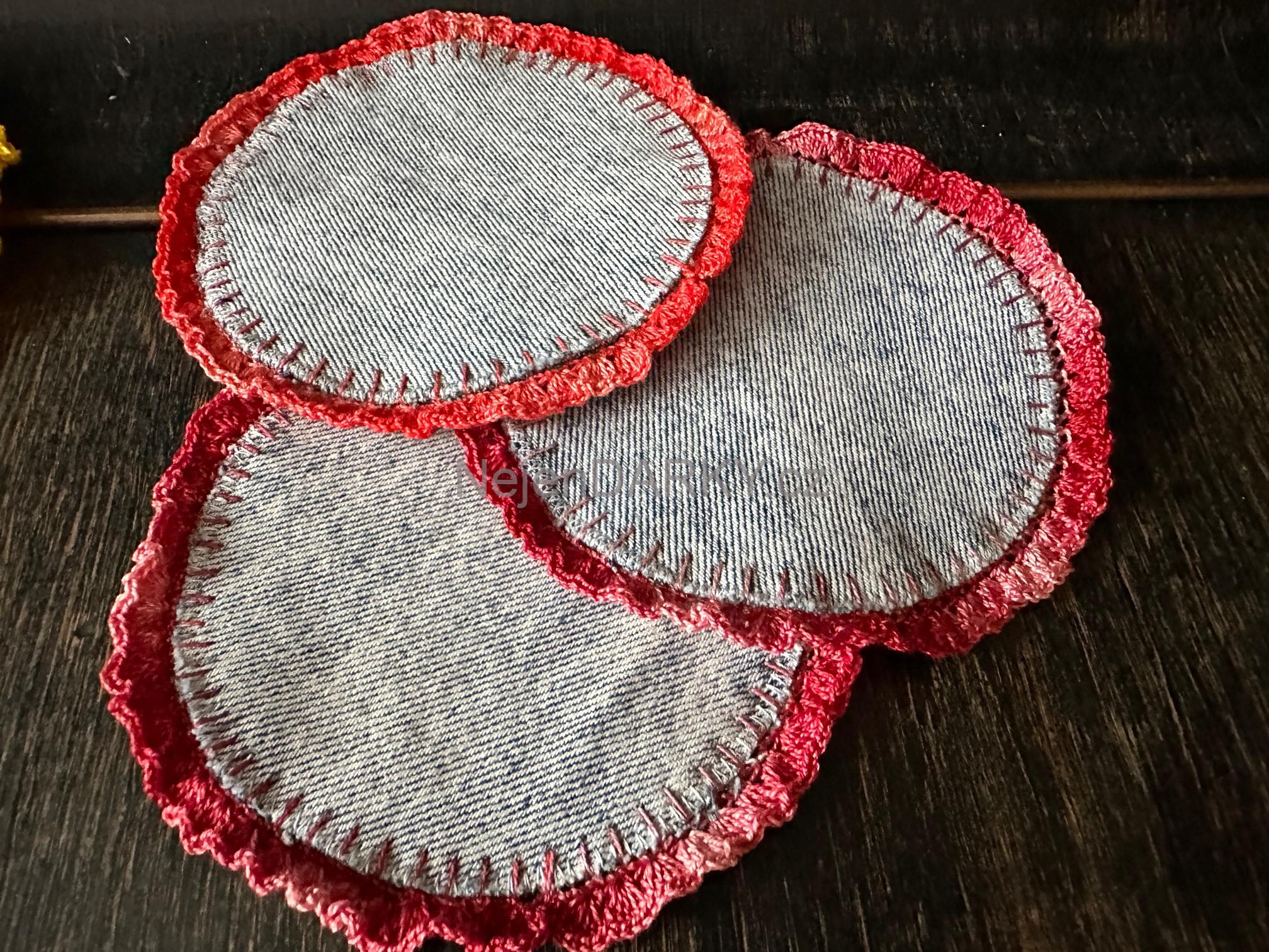 Prostírání pod šálky a skleničky - 1ks - červené