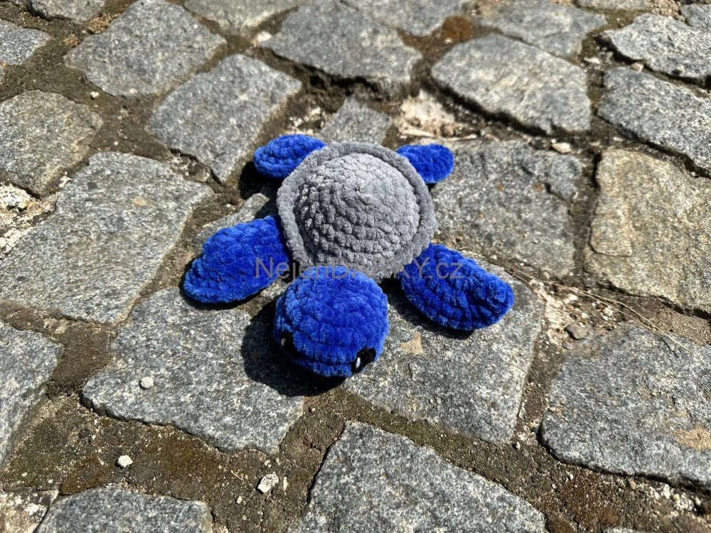 Roztomilá hebká želvička - modrošedá