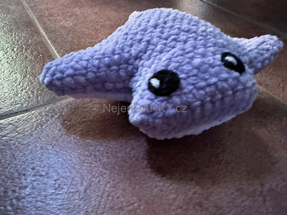 Plyšový rejnok - lila