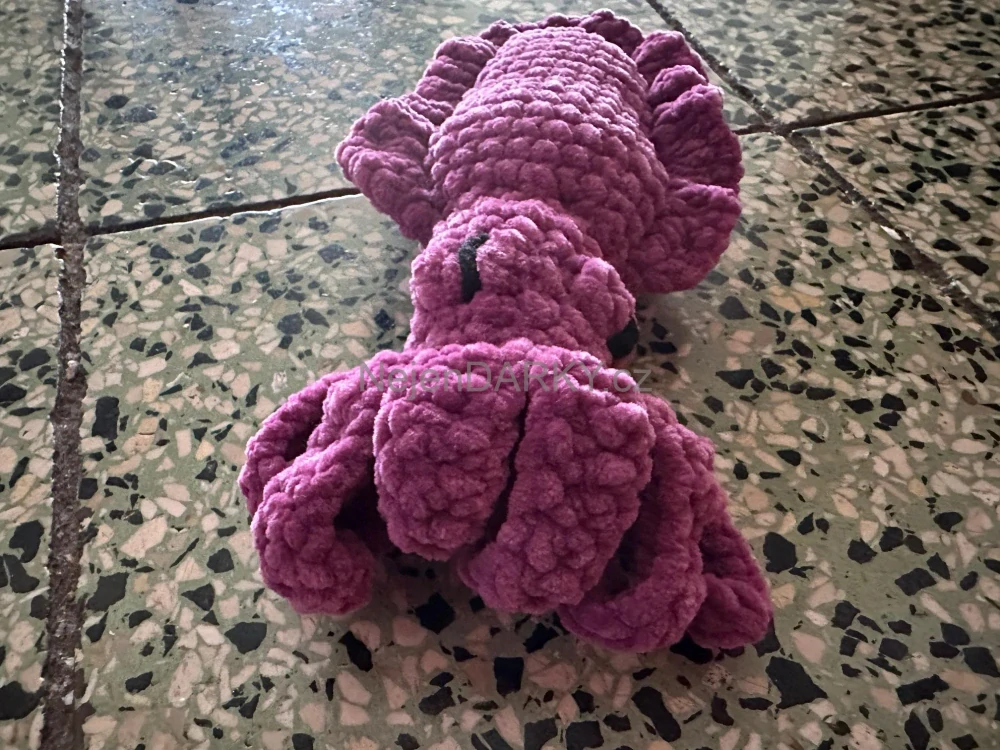 Originální hračka hebká sépie - fialová