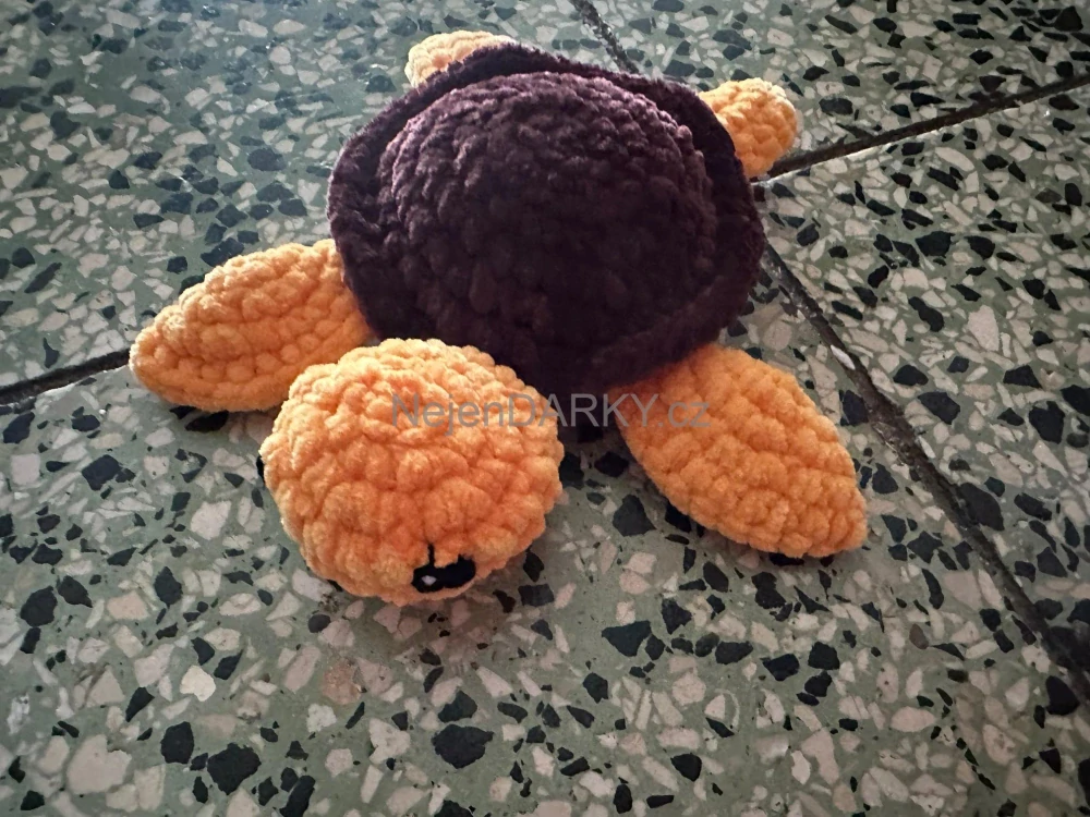 Dokonalá hebká želvička - hnědooranžová