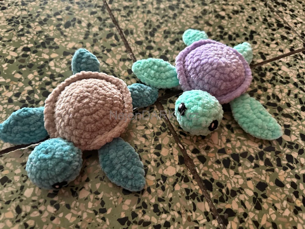 Dokonalá hebká želvička - modrobéžová