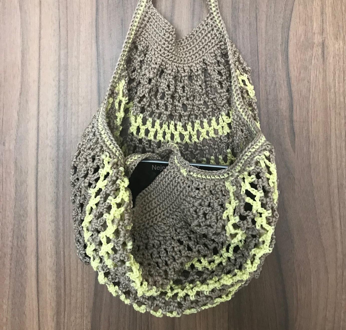 Senzační a stylová síťovka hnědožlutá