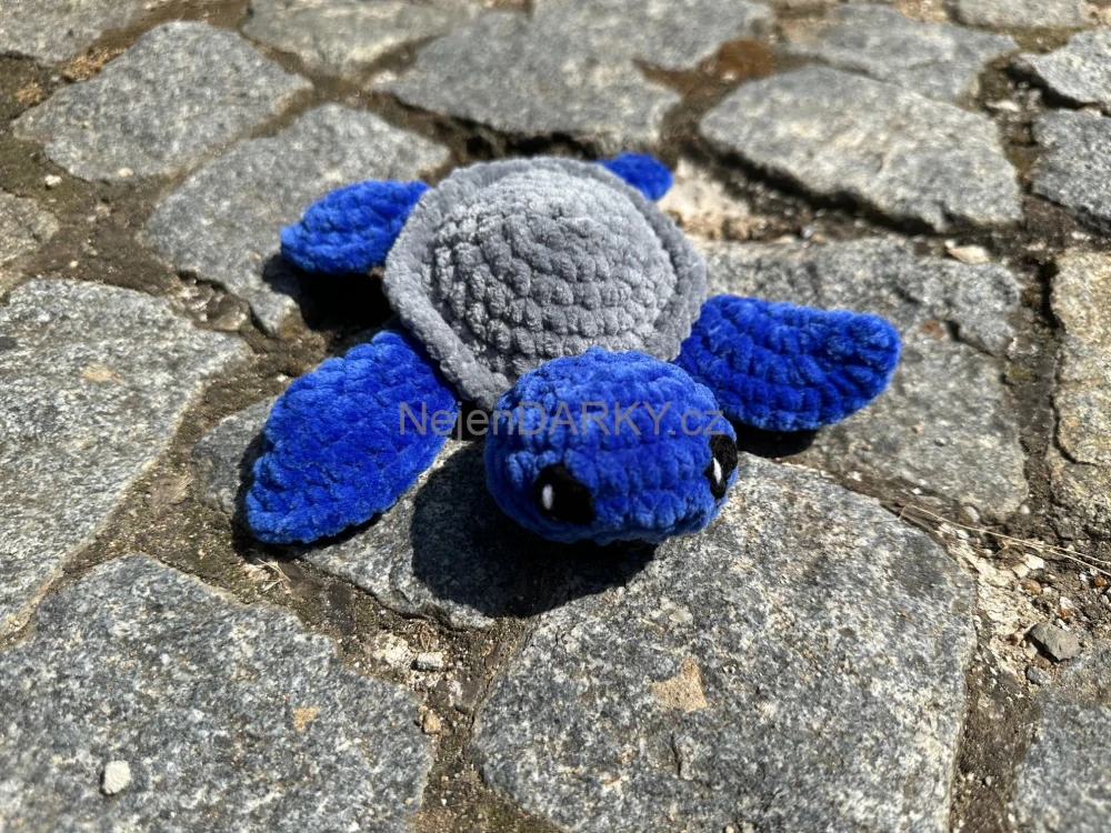 Roztomilá hebká želvička - modrošedá