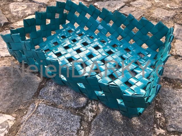 Velký nižší papírový košík - dekorace i praktické využití