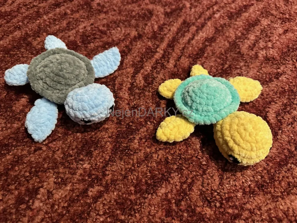 Roztomilá hebká želvička - modrošedá