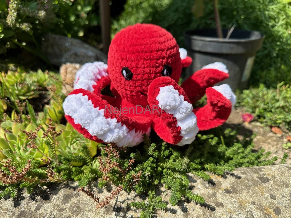 Luxusní chobotnička ČERVENÁ extra hebká