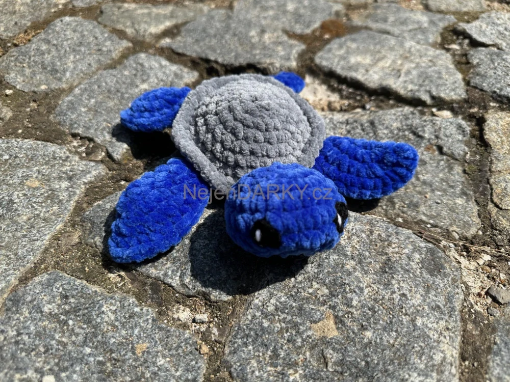 Roztomilá hebká želvička - modrošedá