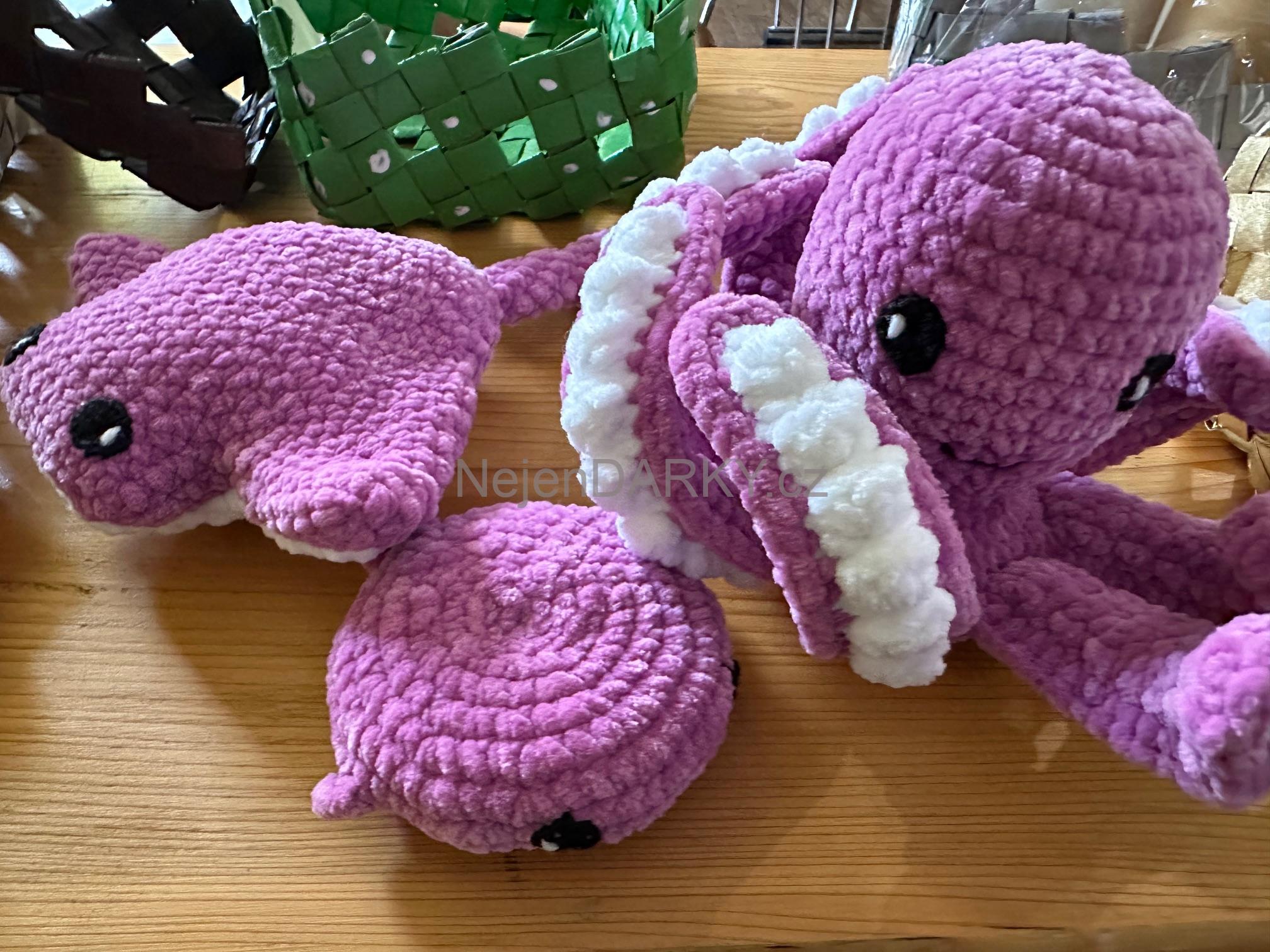 Luxusní set hraček extra hebké - fialkové