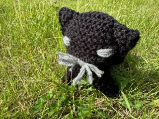 Pletená kočička - černá 