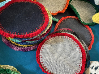 Prostírání pod šálky a skleničky - 1ks - oranžové