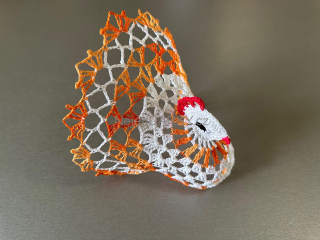 Krajková slepička oranžová