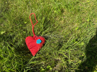 Krásné srdce s květem