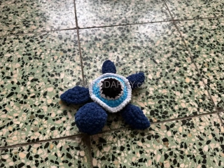 Roztomilá hebká želvička - modrá