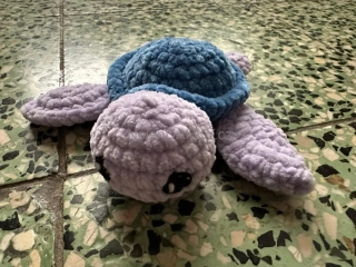 Roztomilá hebká želvička - fialovomodrá