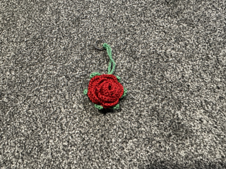 Přívěsek ke klíčům nebo na batoh - růže