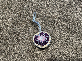 Přívěsek ke klíčům nebo na batoh - zdobené kolečko