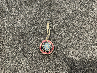 Přívěsek ke klíčům nebo na batoh - zdobené kolečko